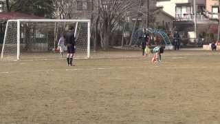 20140125112023: 千葉市小学生サッカー大会 決勝T 1回戦 G vs 花園SCホワイト PK戦 5-4