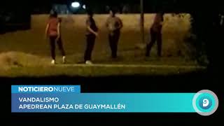 Vandalismo: Apedrean una plaza en Guaymallén