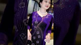 Thời Trang Trung Niên Đầm nhung đi tiệc sang trọng Ladyshop TK982 - Gọi Ngay 0977.805.355