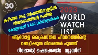 വിശ്വാസത്തിന്റെ പേരില്‍ കൊല്ലപ്പെട്ടത് 5,600 ക്രിസ്ത്യാനികള്‍ WORLD WATCH LIST