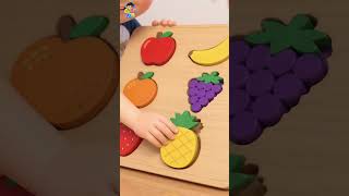 Fruit Puzzle Time 🍉Can You Match The Right Fruit?✨ #toddlers #shorts