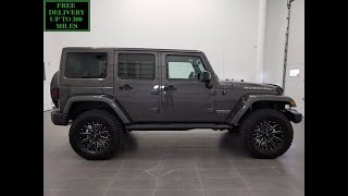 2017 JEEP WRANGLER RUBICON UNLIMITED GRANITE CRYSTAL COLOR MATCHED TOP WALK AROUND REVIEW 11151 SOLD