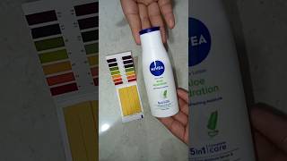 Nivea body lotion aloevera pH test 😮#sorts #youtubeshorts #nivea