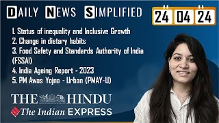 The Hindu & The Indian Express Analysis | 24 April, 2024 | Daily Current Affairs | DNS | UPSC CSE