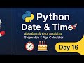 Master Python in 30 Days – Day 16 | Python Date & Time – datetime & time Modules, Stopwatch & Age