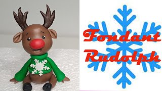 How to Make Fondant Rudolph Raindeer Cake Topper Video Tutorial