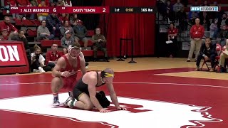 165 LBS: #2 Alex Marinelli (Iowa) vs. David Tunon (Indiana) | 2020 B1G Wrestling