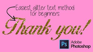 Photoshop glitter text tutorial for beginners (easiest method)