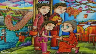 Teknik Mewarnai Pohon Warna Warni Untuk Pemula Crayon Tutorial 5