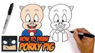 How to Draw Porky Pig | Step-by-Step Tutorial for Beginners