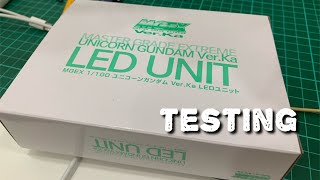 Testing LED Light Before Assemble  MGEX Unicorn Gundam