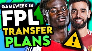 SAKA REPLACEMENTS | MY FPL GW18 TRANSFER PLANS | GAMEWEEK 18 | Fantasy Premier League 2024/25