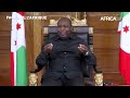 face à l afrique Évariste ndayishimiye président de la république burundi