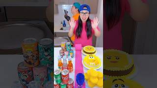 Popular drinks vs yellow cakes ice cream challenge!🍨#lego #popular #funny by Eth