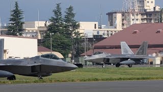 2018年 7月30日 横田基地 Yokota AB F-22 ラプター タキシング＆テイクオフ