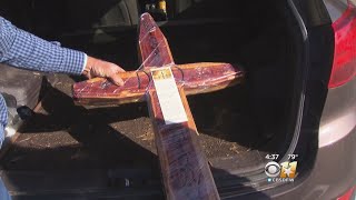 Montague County Man Delivers Wooden Crosses To Honor Fallen DPD Officer