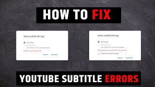 Unable to parse selected file Errors on youtube Subtitles | File contains errors on lines 46,156