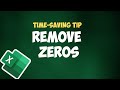 How to Remove the Zeros in Excel #shorts