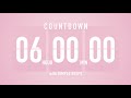 6 Hour Countdown Timer 🌸 Flip Clock with Simple Beeps 🔔