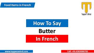 Butter in French