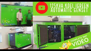 125kVA KOEL iGreen Automatic Generator Full Product Video with 360° View with full details.