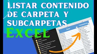 Listar contenido de carpeta y sub carpetas a Excel