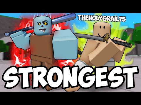 Becoming the STRONGEST with THE HOLY GRAIL 75 in Roblox The Strongest Battlegrounds