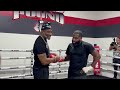 BLAIR COBBS CRASHES ADRIEN BRONER MEDIA WORKOUT | BRONER RING WORKOUT HIGHLIGHTS #bronercobbs