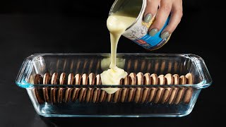 Shockingly simple! Just condensed milk and cookies - ready in 2 minutes!