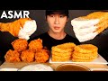 ASMR SPICY FRIED CHICKEN & HASH BROWNS with ALFREDO SAUCE MUKBANG (No Talking) EATING SOUNDS