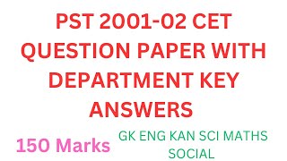 #2001_02 PST CET QUESTION PAPER WITH DEPARTMENT KEY ANSWERS..