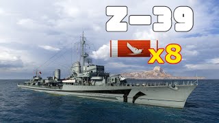 World of WarShips Z-39 - 8 Kills 155K Damage