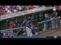 buxton triples for first career hit