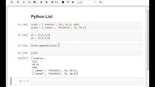 Extend & Append Function in List | Python Program