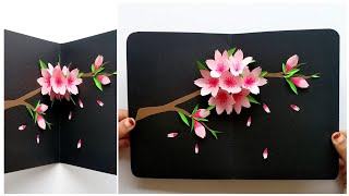 Amazing Pop-up card - Cherry Blossom popup card - Paper craft - DIY paper
