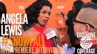 Angela Lewisinterviewed at FX Network's "Snowfall" Premiere Red Carpet #SnowfallFX
