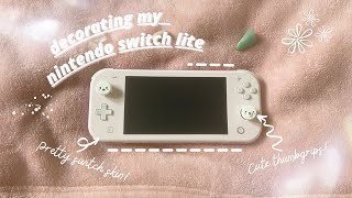making my nintendo switch lite pretty 🤍 // decorate with me 🌸