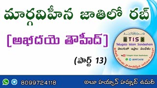 13. మార్గవిహీన జాతుల దృష్టిలో రబ్ అనే పదం