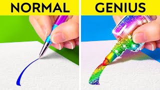 MIND-BLOWING ART CHALLENGE: School Tricks and Hilarious Ideas from 123GO! GOLD