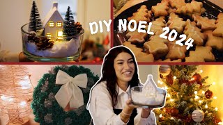 DIY DÉCORATIONS NOEL 2024 (Petit Budget, Couronne, Sablé sapins...)