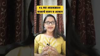 १६ व्या आठवड्यात पोटातील बाळाचे वजन व उंची किती असते?  | 16 Weeks Pregnant Baby Size #shorts #baby