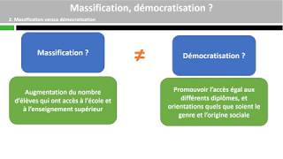 Massification, démocratisation ?