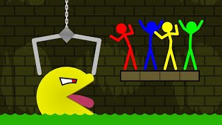 Stickman Animation: The Epic Adventure of Watergirl and Fireboy vs Pacman
