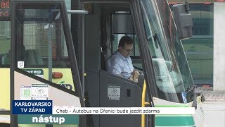 Cheb: Autobus na Dřenici bude jezdit zdarma (TV Západ)