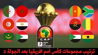 ترتيب مجموعات كأس امم افريقيا | بعد الجولة الثانية