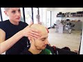 Barber Girl - Complete Head shave  - ASMR sounds