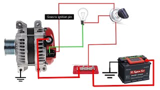 How to Connection 4 pin Alternator | 4 pin Alternator Wiring Diagram | Denso 4 pin Alternator Wiring