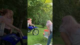 Dirt bike FAIL! She only broke her leg!#shorts