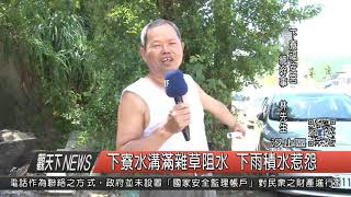 1060810觀天下新聞HD05 汐止區下寮水溝滿雜草阻水 下雨積水惹怨