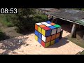 3.47s rubik s cube wr reconstruction on world s largest rubik s cube puzzle